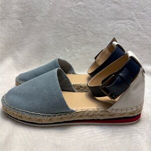 Tommy Hilfiger Blue Denim  Espadrilles Sandals Sz 8